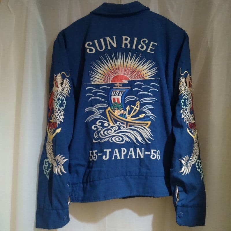 テーラー東洋 襟付き スカジャン 日の出 USN ベトジャン シュガーケーン