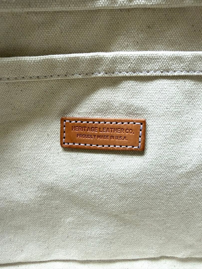 【完売品】ヘリテージレザー 別注 Newspaper Bag- 18oz