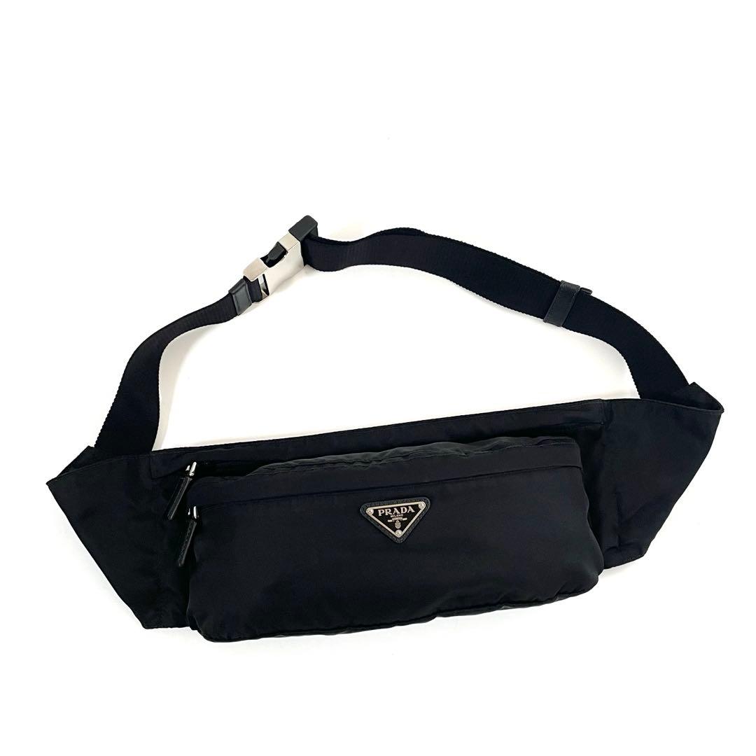 【未使用級/RFID】プラダ ボディバッグ ナイロン×サフィアーノレザー