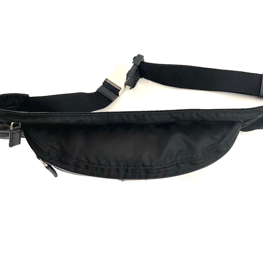 【未使用級/RFID】プラダ ボディバッグ ナイロン×サフィアーノレザー