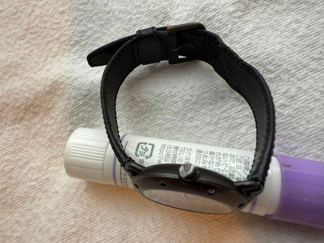 希少　Tiffany & Co. ブラックレザー時計