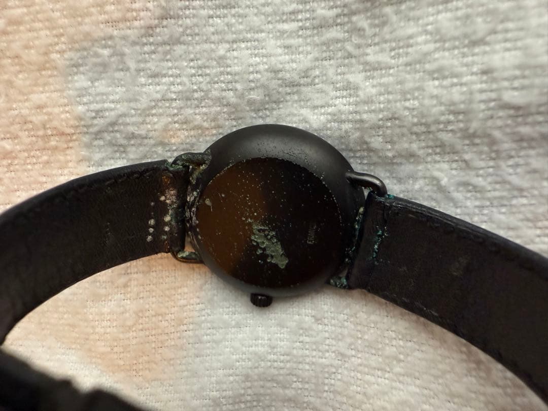 希少　Tiffany & Co. ブラックレザー時計