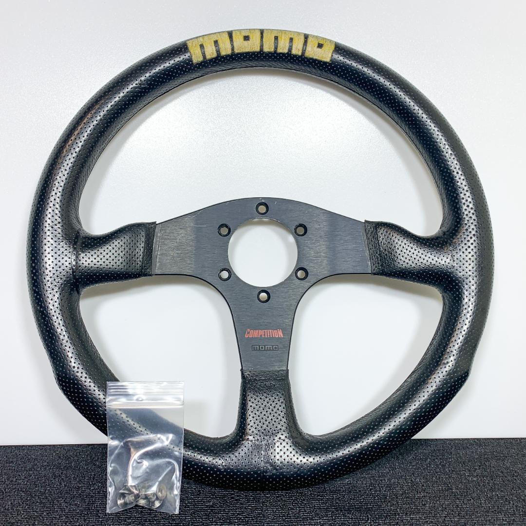 モモ コンペティション 34cm ステアリング 2000年製 レザー ネジ付