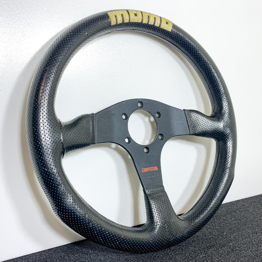 モモ コンペティション 34cm ステアリング 2000年製 レザー ネジ付