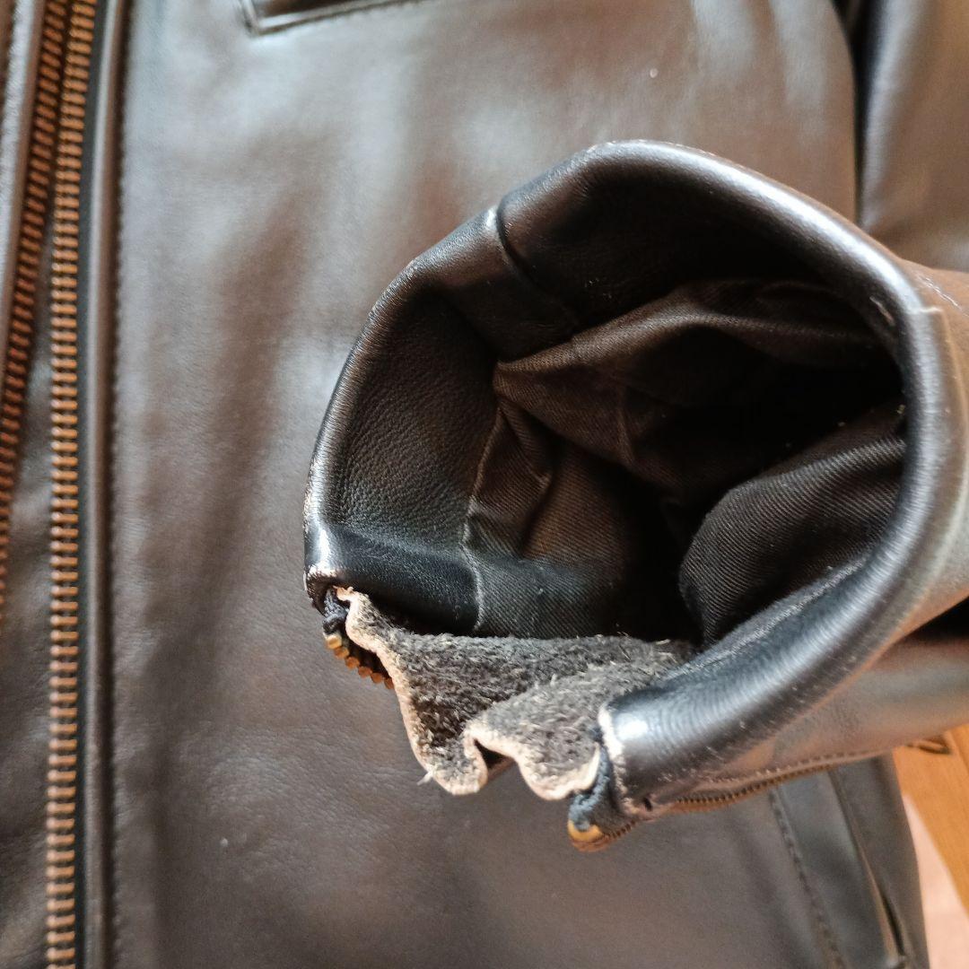 チャリ　vanson 黒 レザージャケット 36 usa製