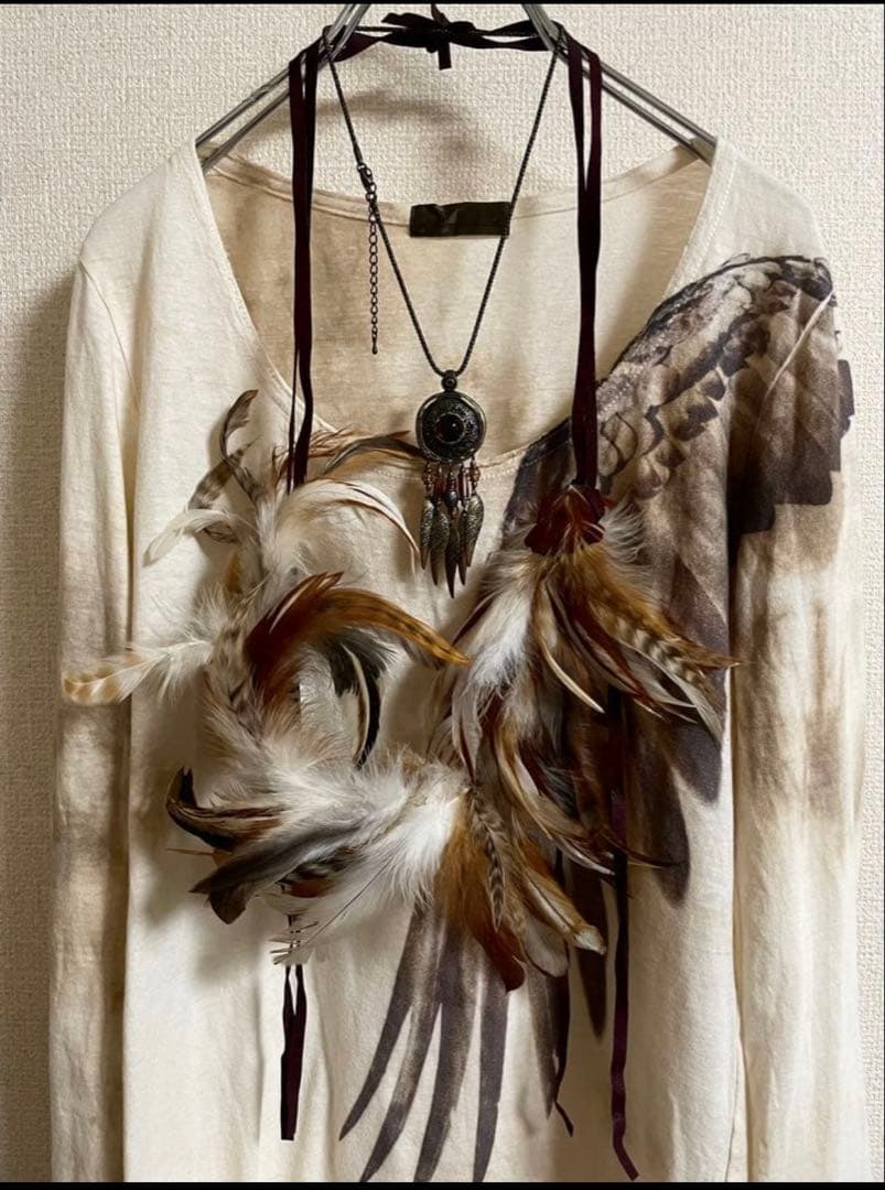 goa vintag necklace フェザー ネックレス lgb gunda