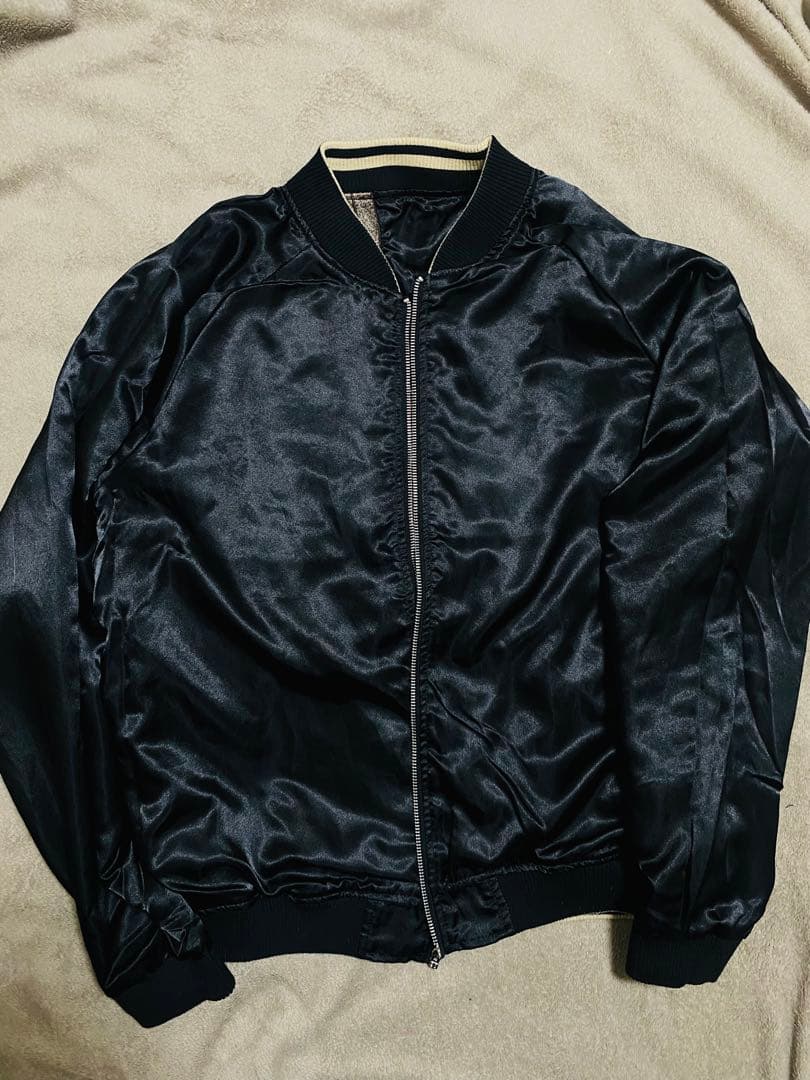 絡繰魂 日本限定 スカジャン　サテン unisex 鳳凰刺繍