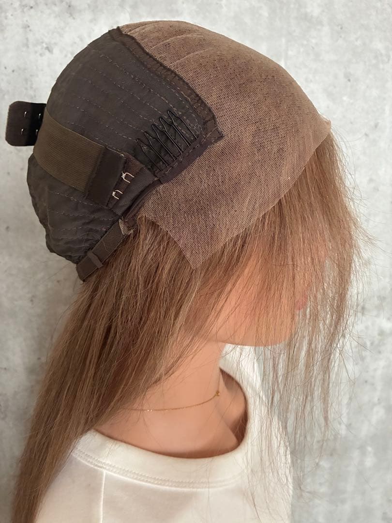 中古｜人毛100％フルウィッグ｜アッシュブラウン｜巻き髪・アレンジ向け