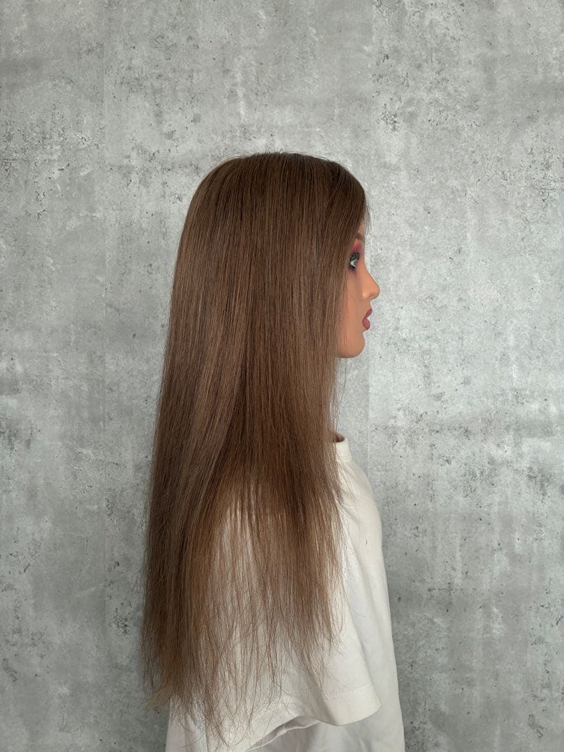 中古｜人毛100％フルウィッグ｜アッシュブラウン｜巻き髪・アレンジ向け