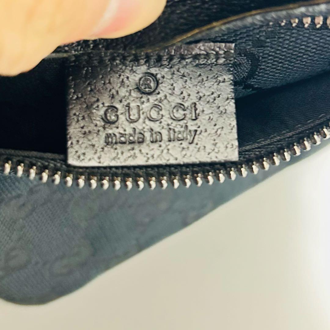 GUCCIグッチ GGキャンバス レザー ボディバッグ ウエストポーチ