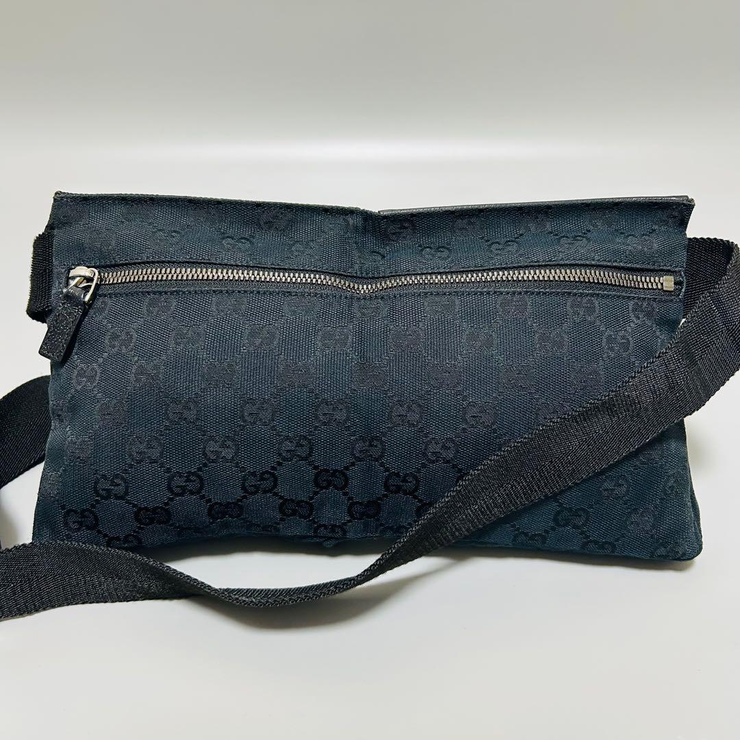 GUCCIグッチ GGキャンバス レザー ボディバッグ ウエストポーチ