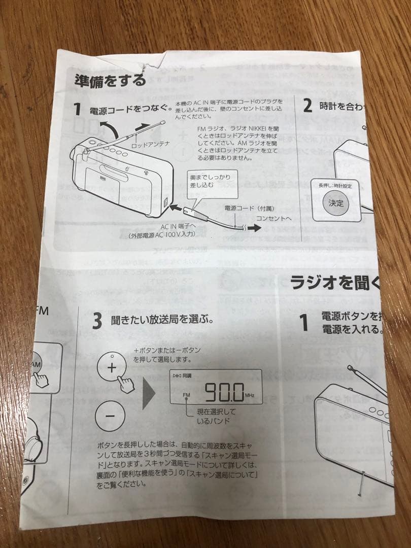 ソニー PLLシンセサイザーラジオ FM/AM NIKKEI ICF-M780N