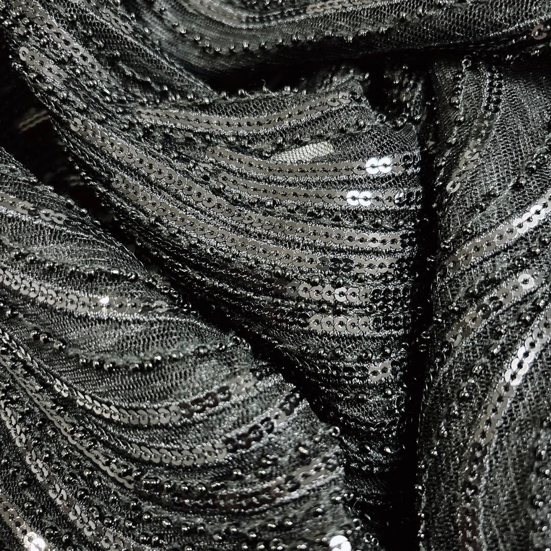 Emporio Armani スパンコールビーズ シアートップス　ブラック　新品