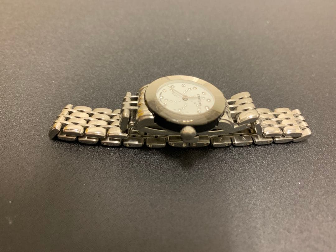 輝く✨CENTURY TIME GEM シェル文字盤12P ダイヤ腕時計　稼働中