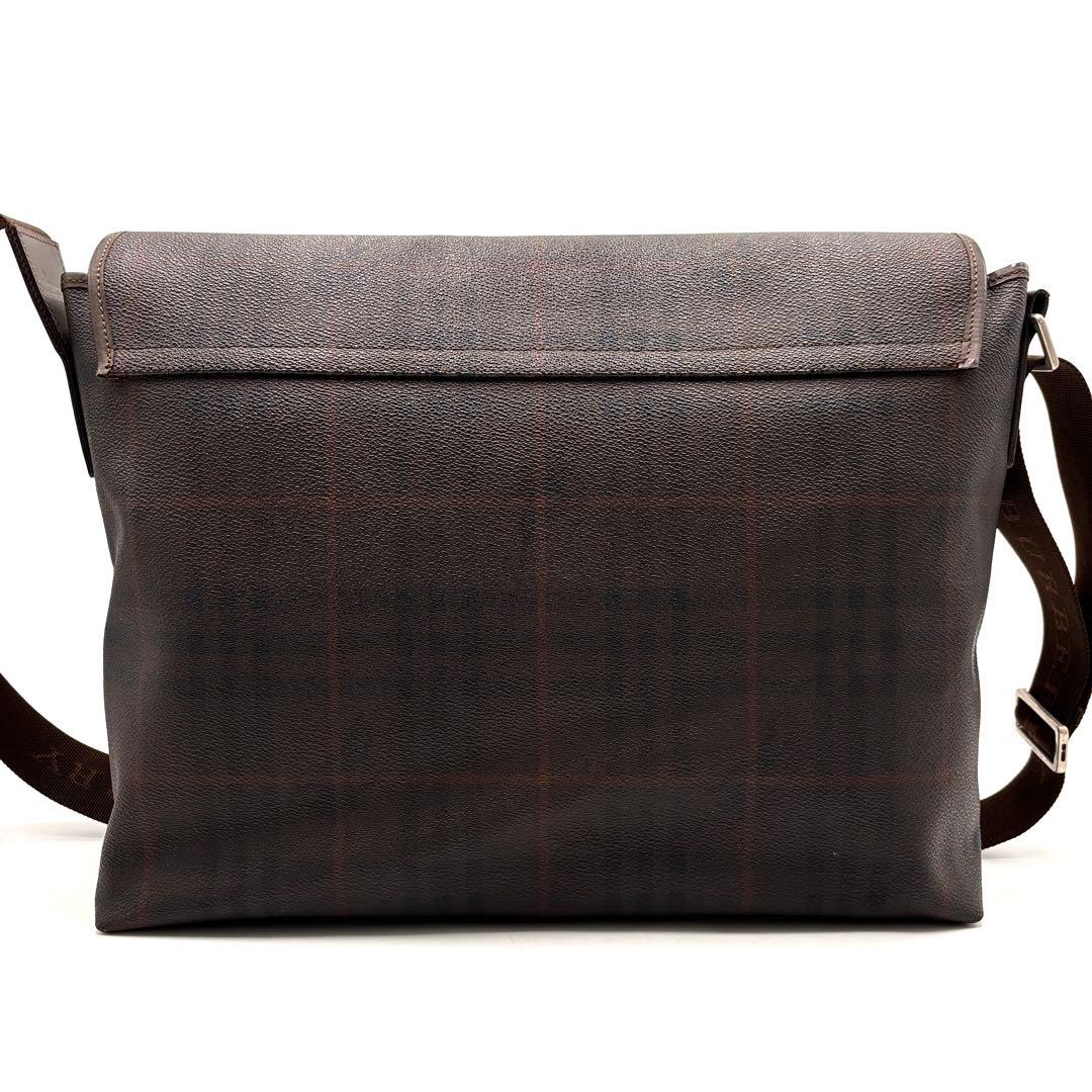 【極美品】バーバリー ショルダーバッグ メッセンジャー ノバチェック ホースロゴ