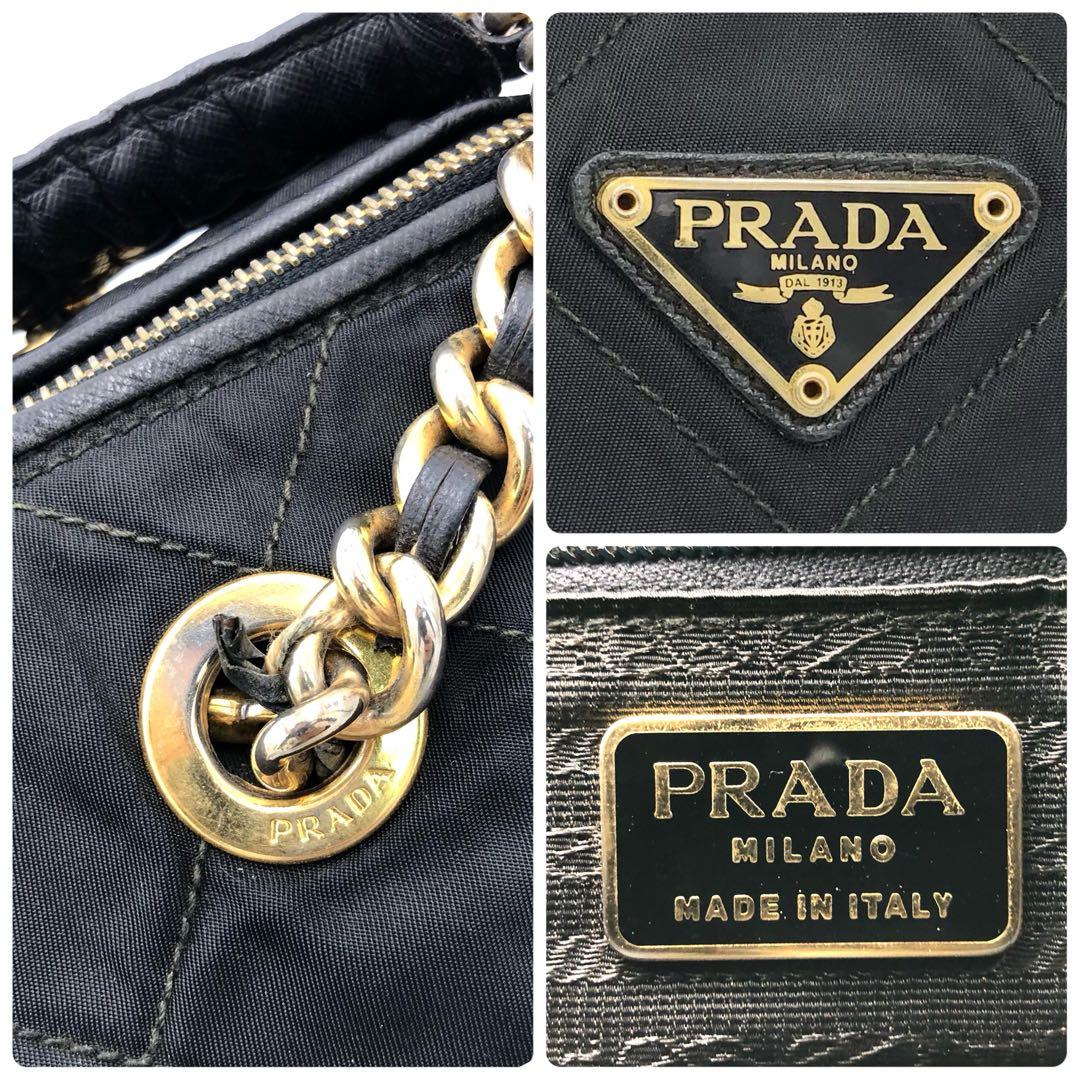 【美品✨】プラダ ハンドバッグ チェーン ボストンバッグ キルティング 肩掛け