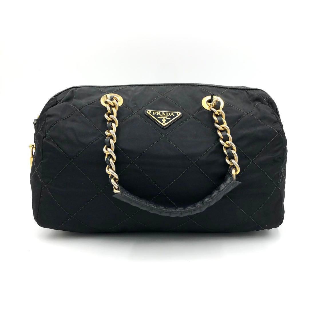 【美品✨】プラダ ハンドバッグ チェーン ボストンバッグ キルティング 肩掛け