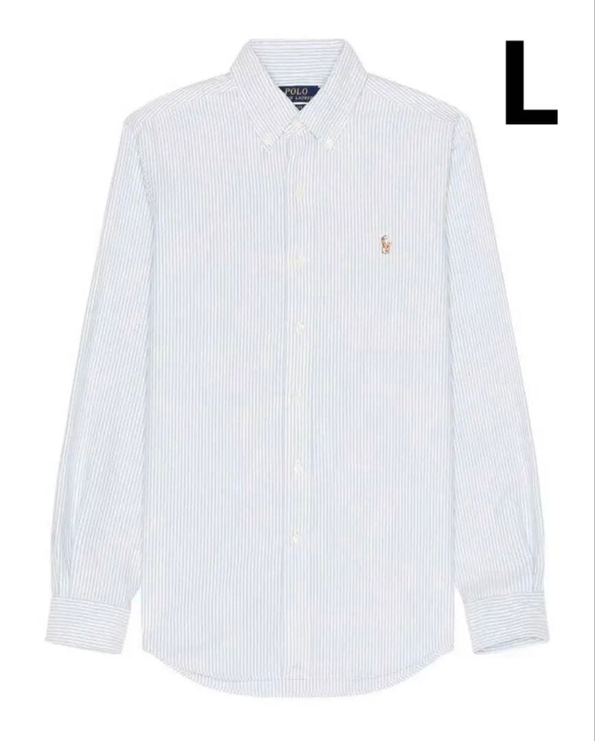 【新品】Polo Ralph Lauren 長袖 青白ストライプシャツ