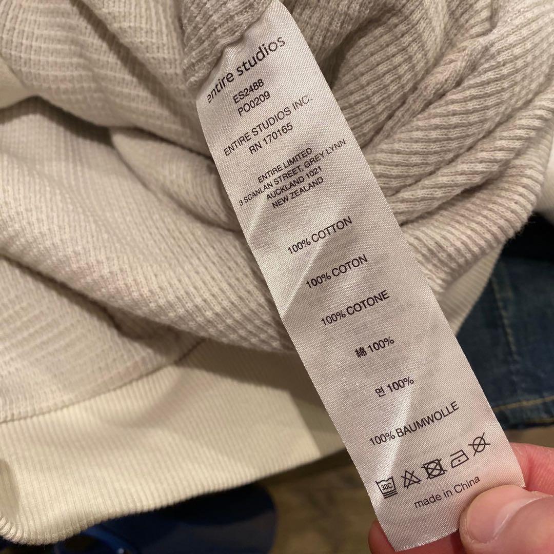 entire studios フルジップパーカー