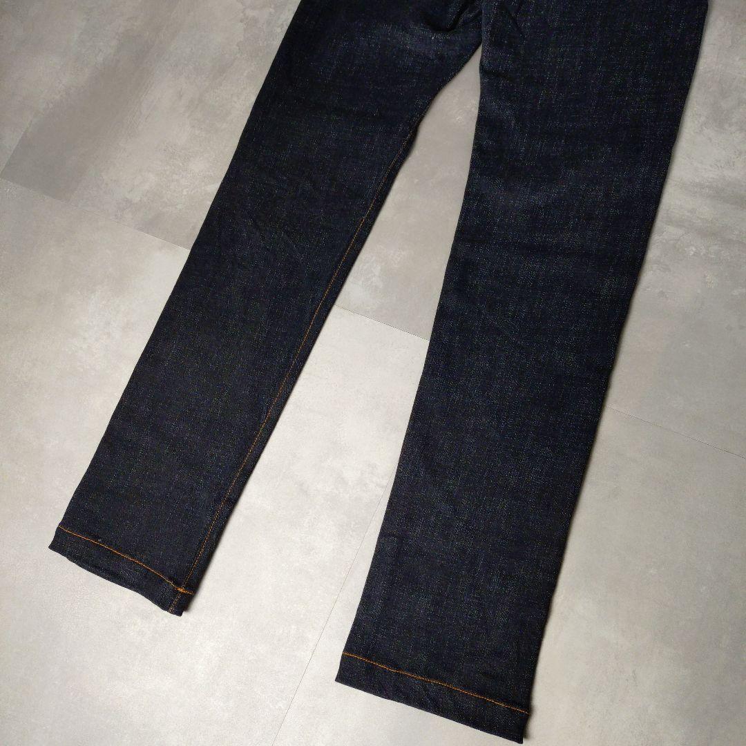 今昔 KON-JAKU 狐 総刺繍 和柄 デニム パンツ 28ブラック