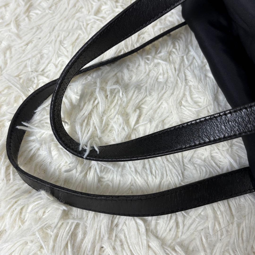 良品✨ PRADA ミニボストンバッグ 三角ロゴ ナイロン レザー ブラック