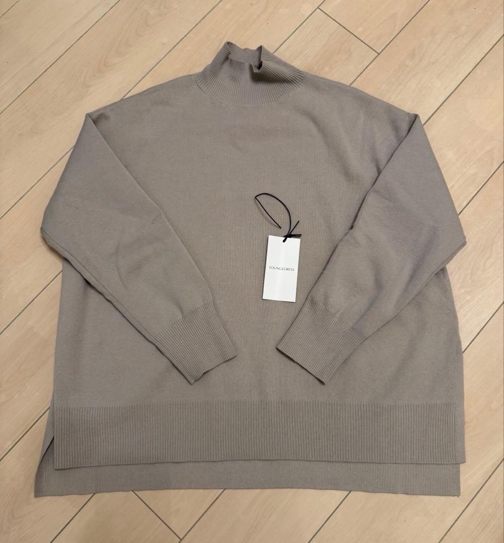 ラウンジドレス　総針ハイネックニット