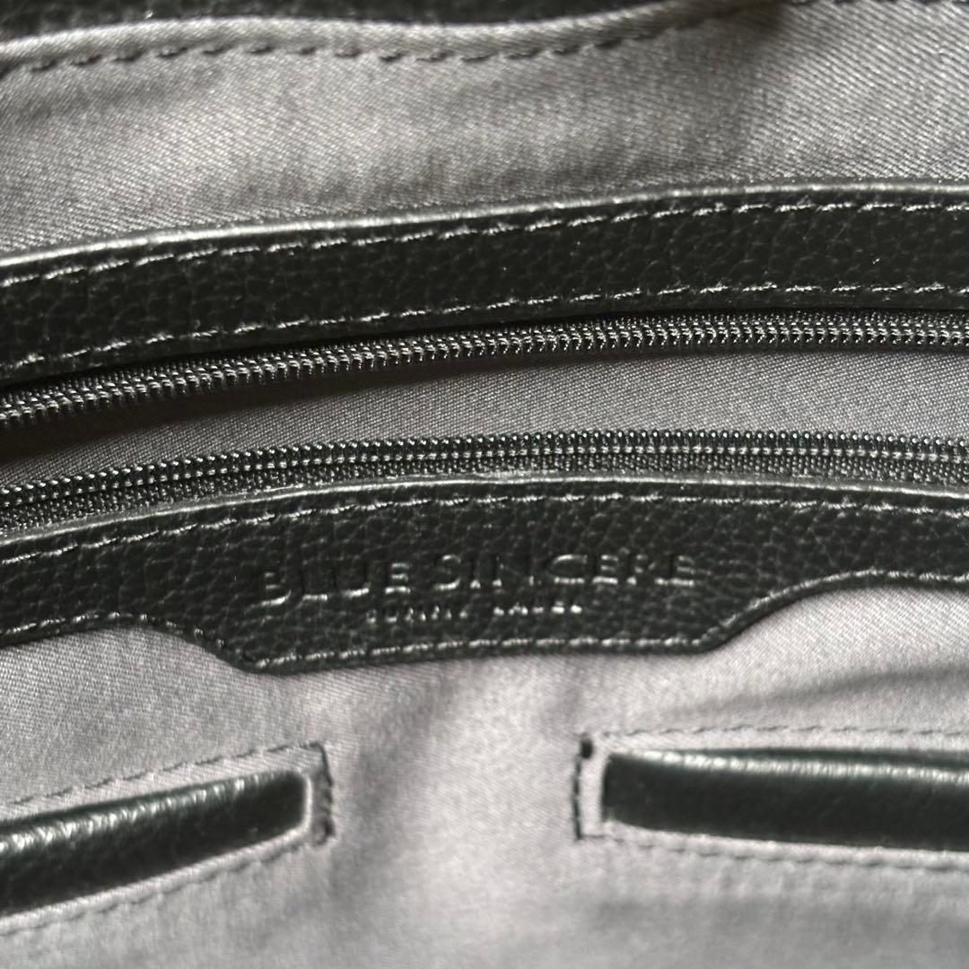 【美品】ブルーシンシア トートバッグ ブラック A4PC レザー ビジネス 通勤