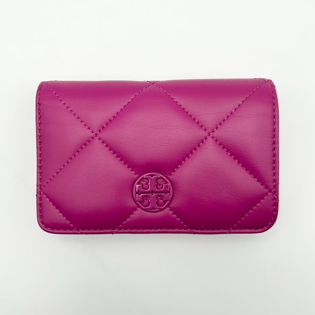 TORY BURCH　トリーバーチ　ウィラ　二つ折り財布　ピンクパープル