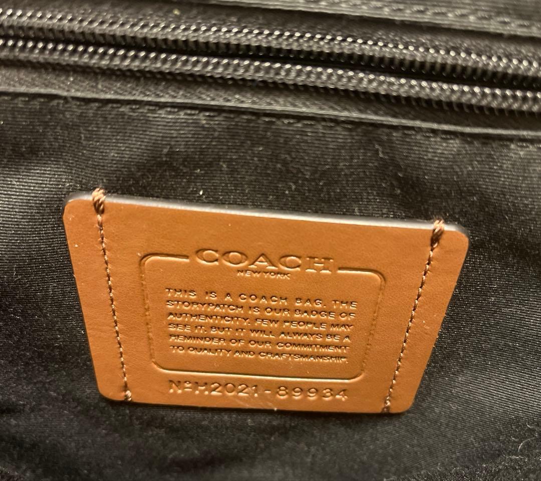 【未使用】COACH ボディバッグ レザー　ブラウン×ブラック