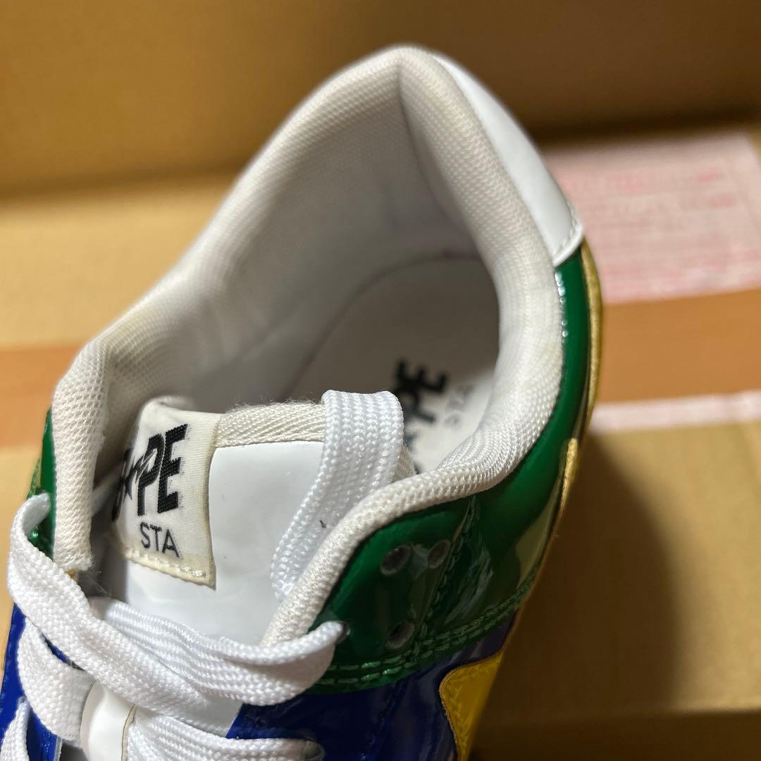 A BATHING APE エナメル　BAPESTA ブラジルカラー　28cm