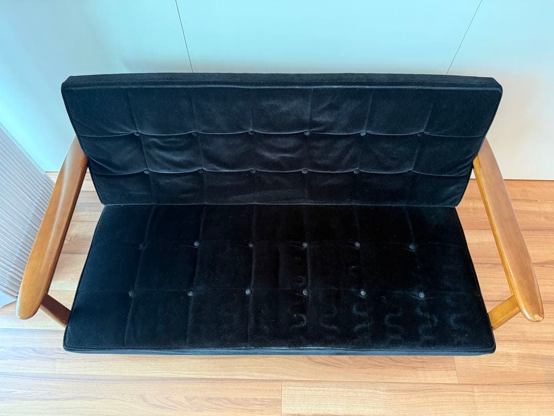 【希少限定商品】カリモク60 Kチェアー 2シーター モケットブラック