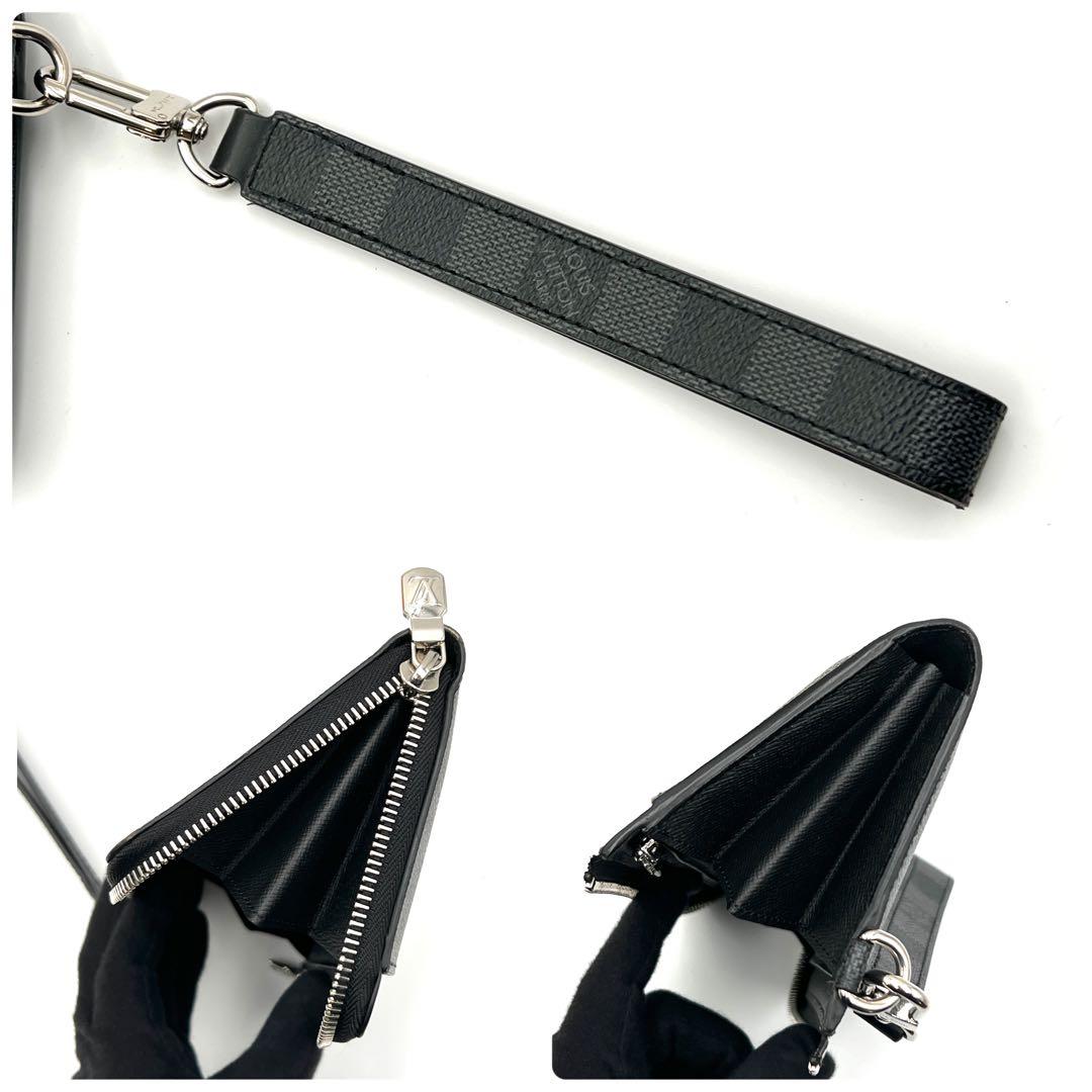 【箱・袋付】ルイヴィトン ジッピードラゴンヌ ダミエグラフィット 長財布 メンズ