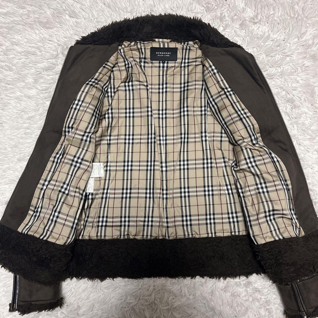 【美品】 BURBERRY BLACK LABEL ムートンジャケット ボア