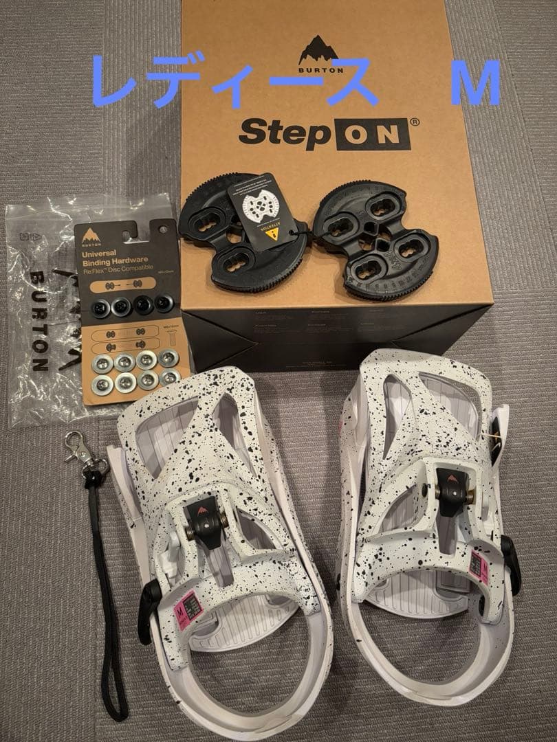 Burton STEP ON レディース　M ブラック&ホワイト