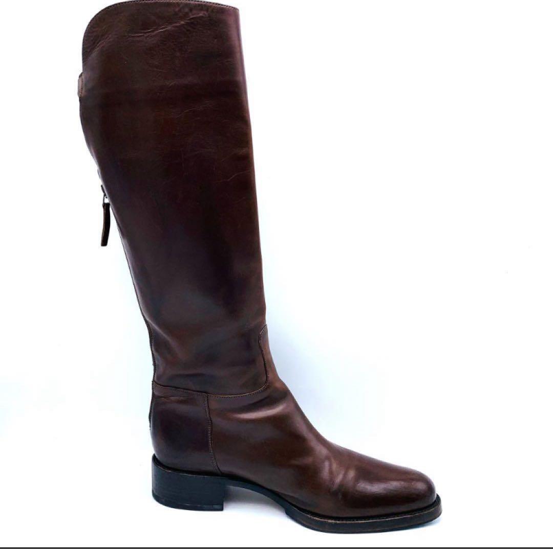 美品　SARTORE サルトル　ジョッキーブーツ　シングルベルト　ブラウン