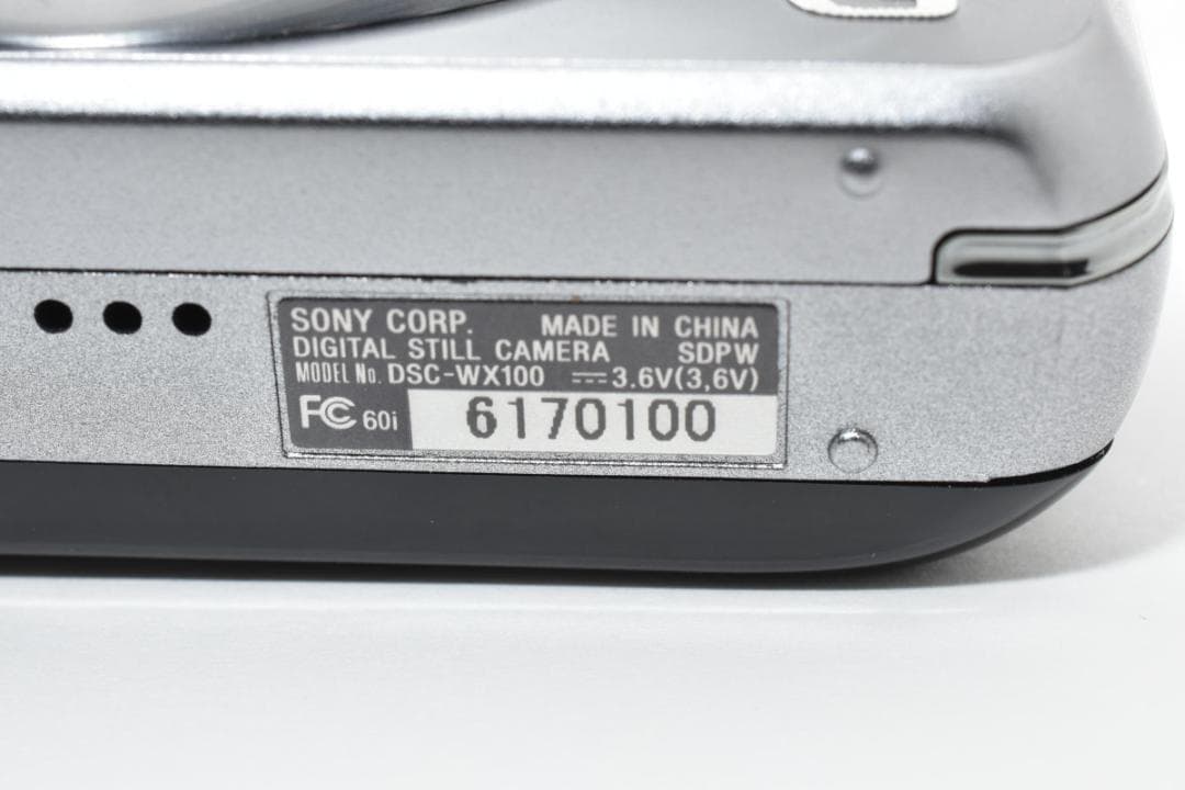 【美品】SONY Cyber-shot DSC-WX100 シルバー　動作確認済