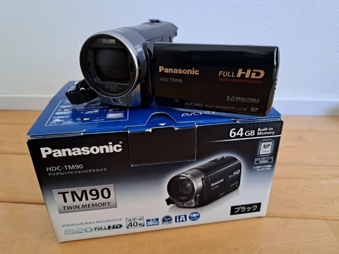 Panasonic HDC-TM90 ビデオカメラ 本体 64GB ＋大容量ＢＴ