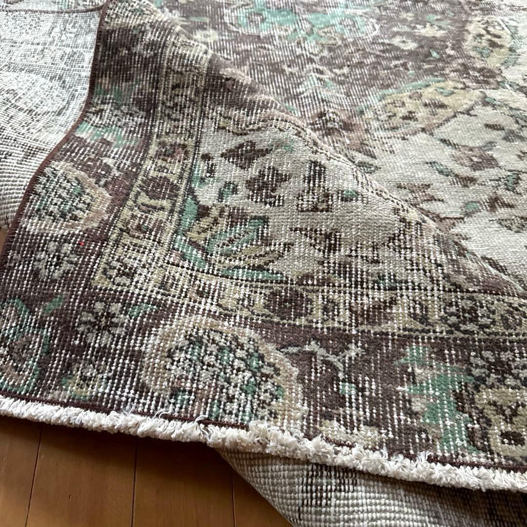 超大判163×263メダリオン　王道ボタニカル　トルコヴィンテージラグ