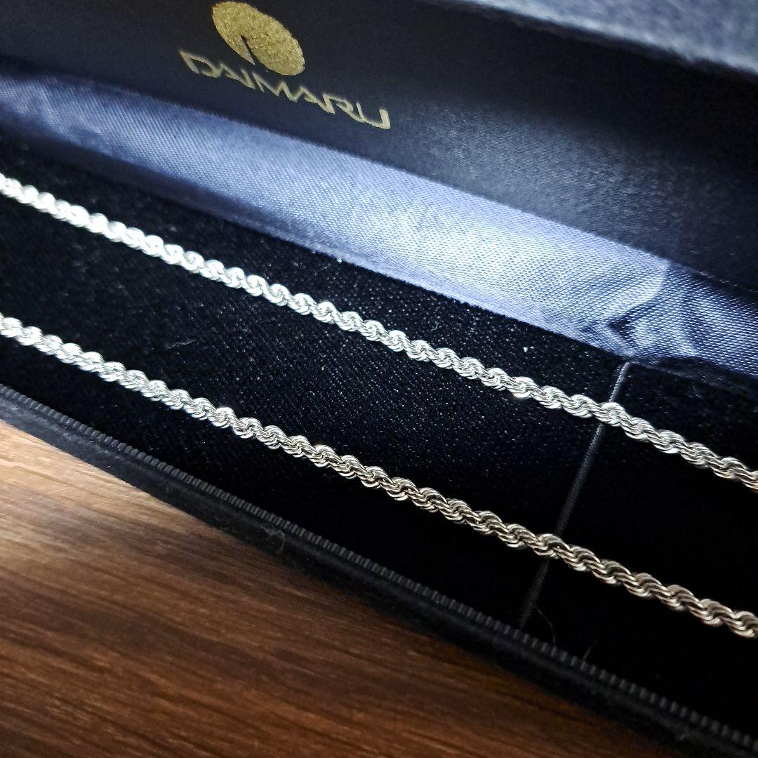 pt850　パイプロープ チェーンネックレス　 造幣局刻印プラチナ