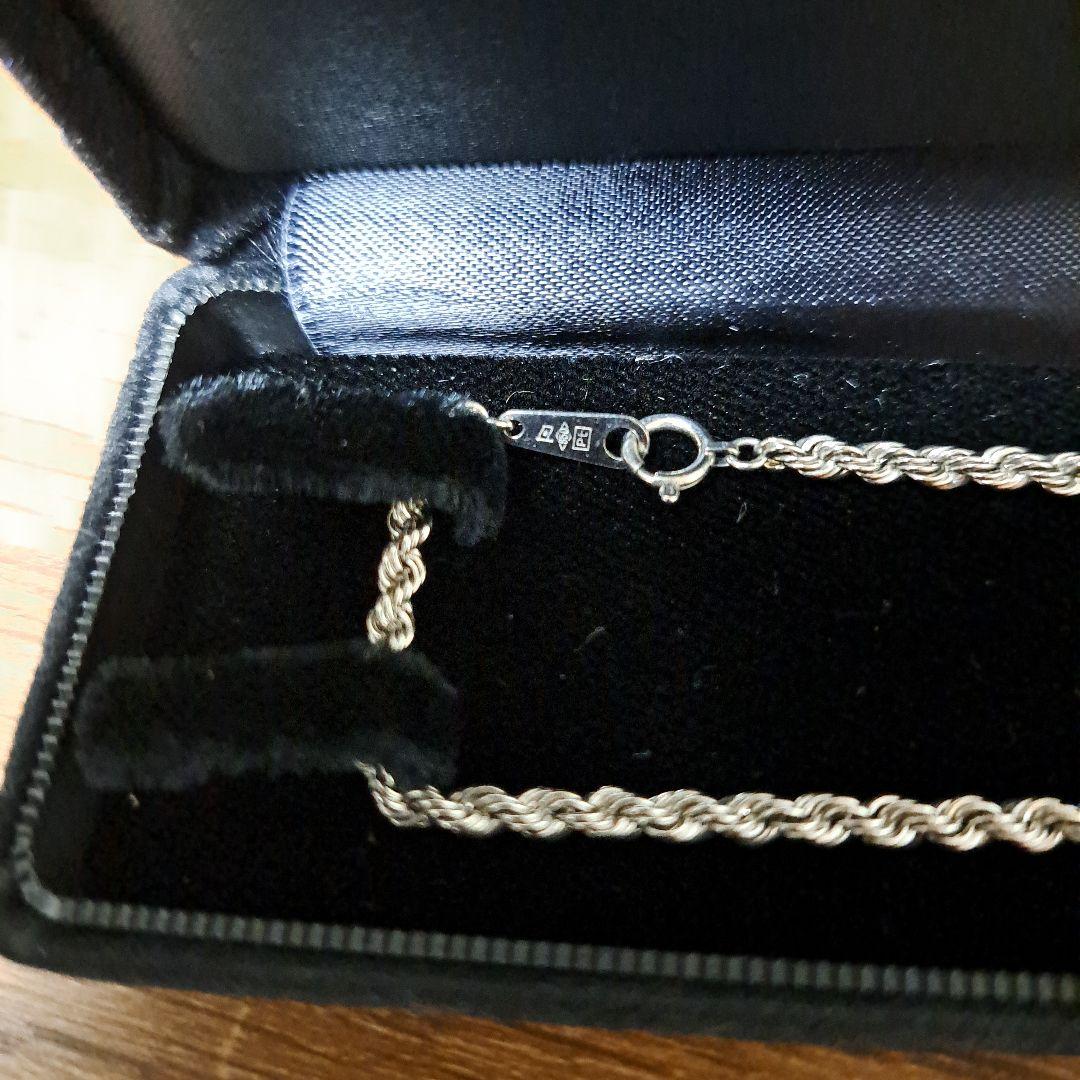 pt850　パイプロープ チェーンネックレス　 造幣局刻印プラチナ