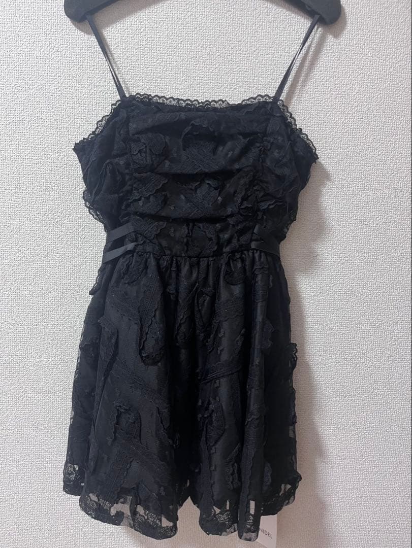 SNIDEL スナイデル　チュールぺプラムブラウス