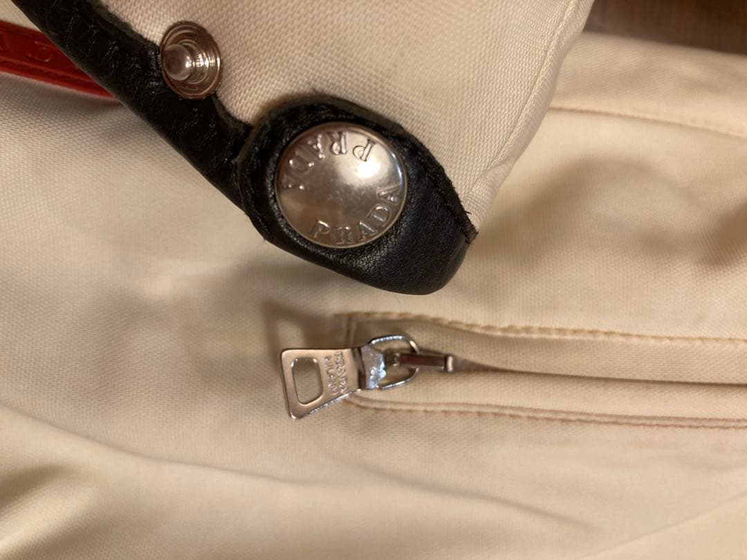 PRADA プラダ　ホワイトシングルライダースジャケット