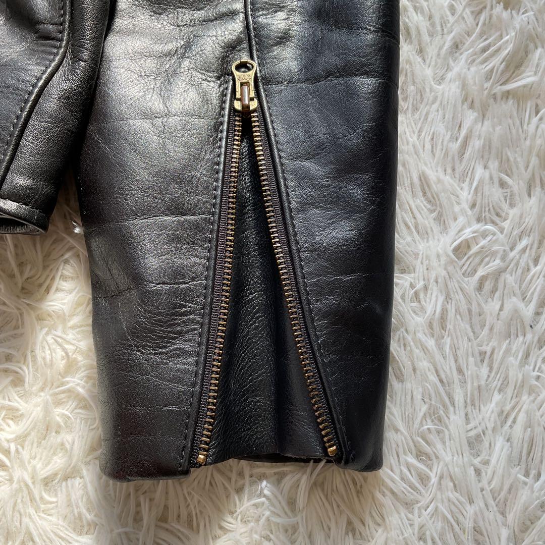 美品✨VANSON エンフィールド　レザージャケット　シングルライダース　46