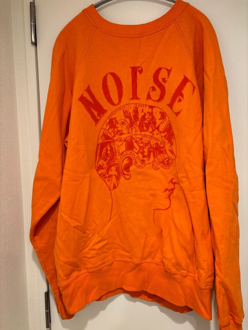 SAINT Mxxxxxx NOISEプリント オレンジスウェット Mサイズ