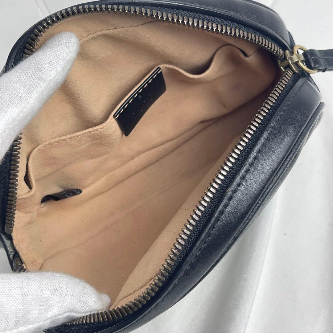 【美品】GUCCI グッチ マーモント ブラック ウエスト ボディバッグ バッグ