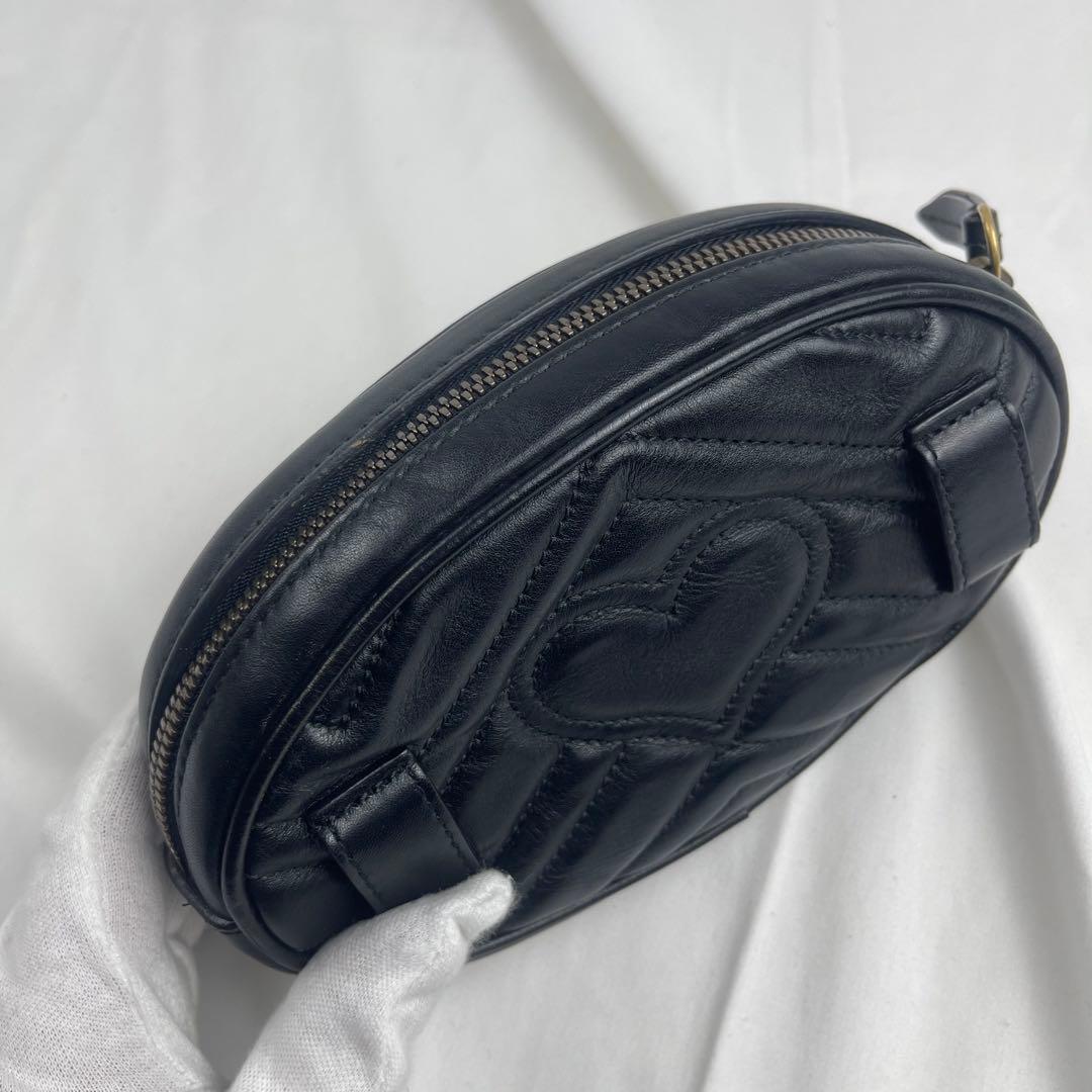 【美品】GUCCI グッチ マーモント ブラック ウエスト ボディバッグ バッグ