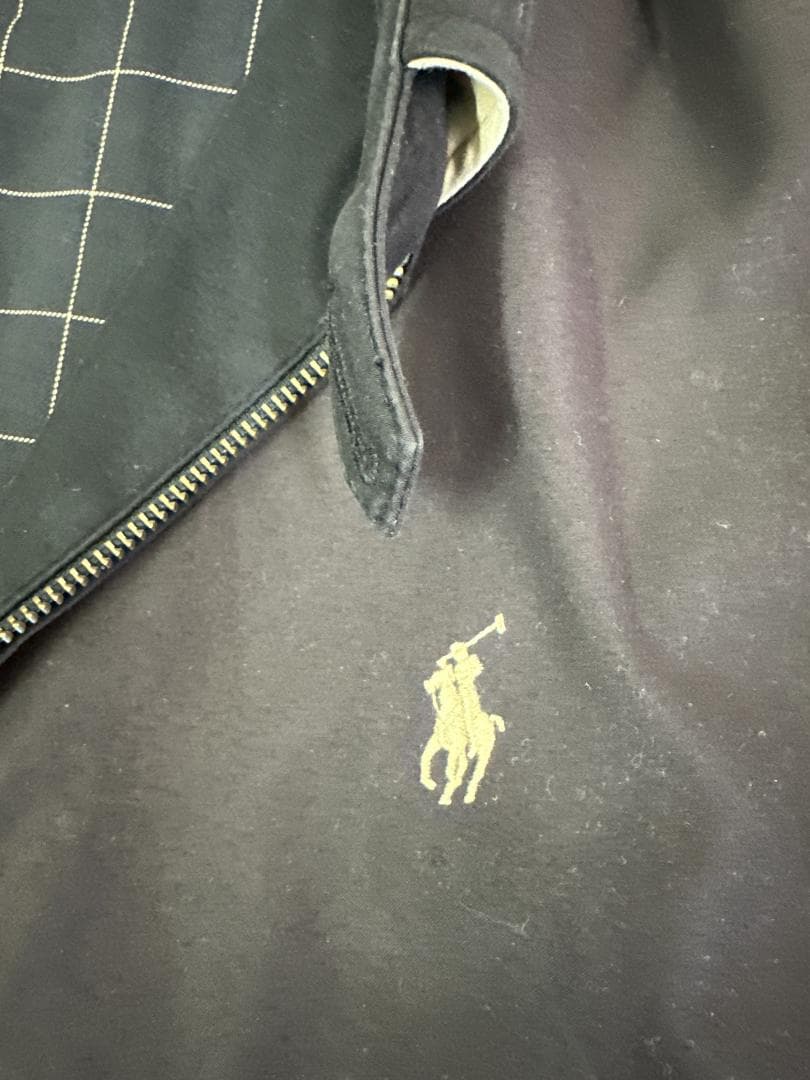 90s~00s ポロ ラルフローレン スウィングトップジャケット L ブラック