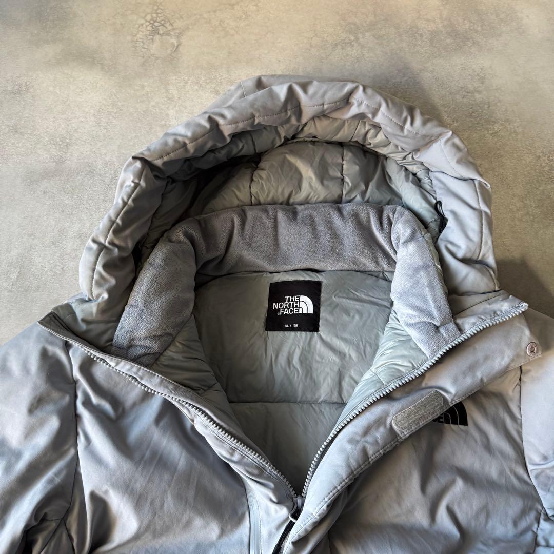 ノースフェイス ダウンジャケット XLサイズ 古着 グレー