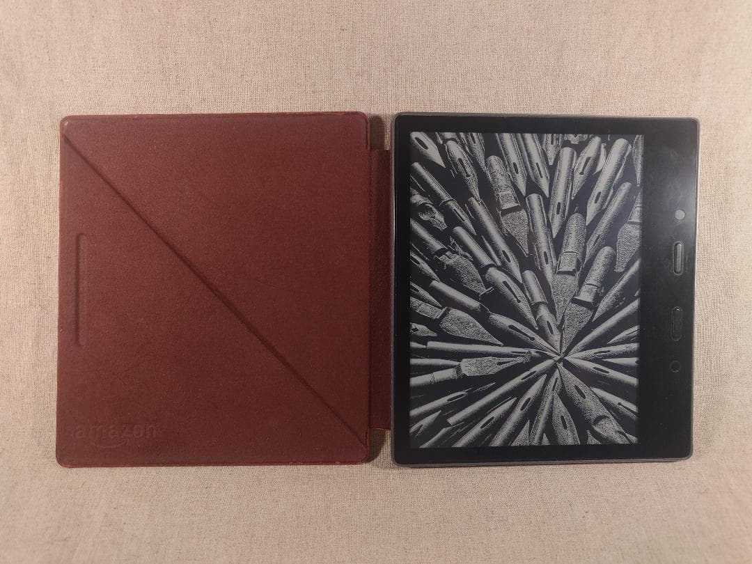 Kindle Oasis 第9世代 32GB 広告なし【純正レザーカバー付】