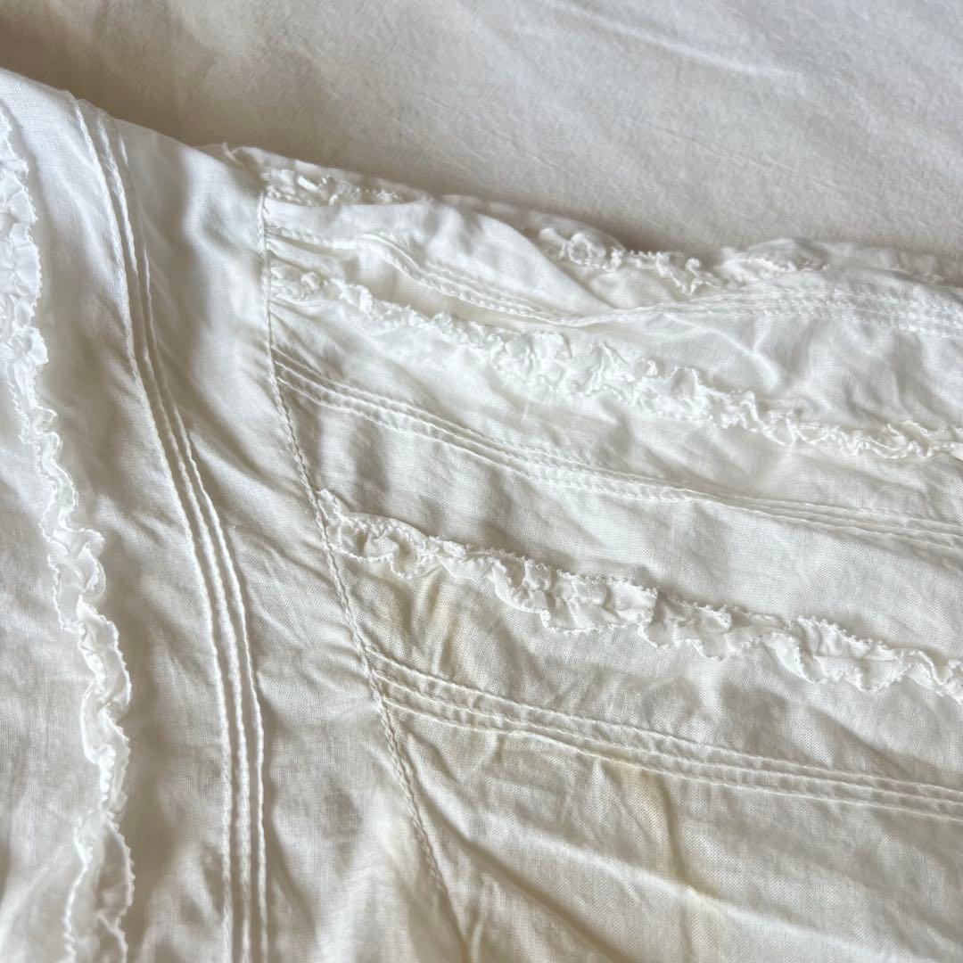 【高級】PINK HOUSE ピンクハウス フリル シャツ デザイン◎ ホワイト